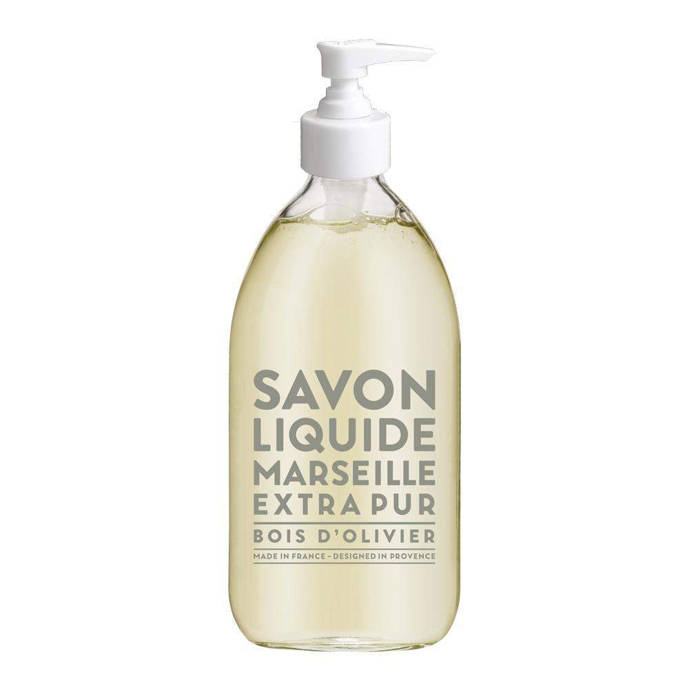 Compagnie de Provence Olive Wood Liquid Marseille Soap 16.7 oz Glass Bottle-Compagnie de Provence Savon de Marseille-Oak Manor Fragrances