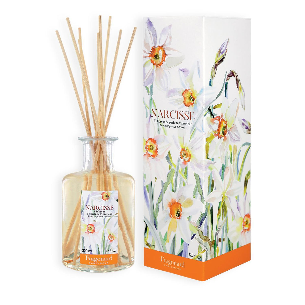 Fragonard 2023 Flower of the Year Narcisse (Narcissus) Room Diffuser-Fragonard Parfumeur-Oak Manor Fragrances