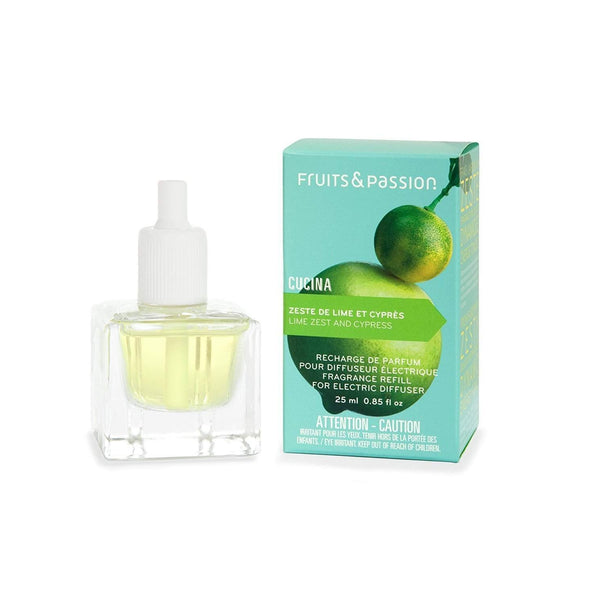 Fruits and Passion Cucina Lime Zest and Cypress Electric Diffuser REfill-Fruits and Passion Cucina-Oak Manor Fragrances