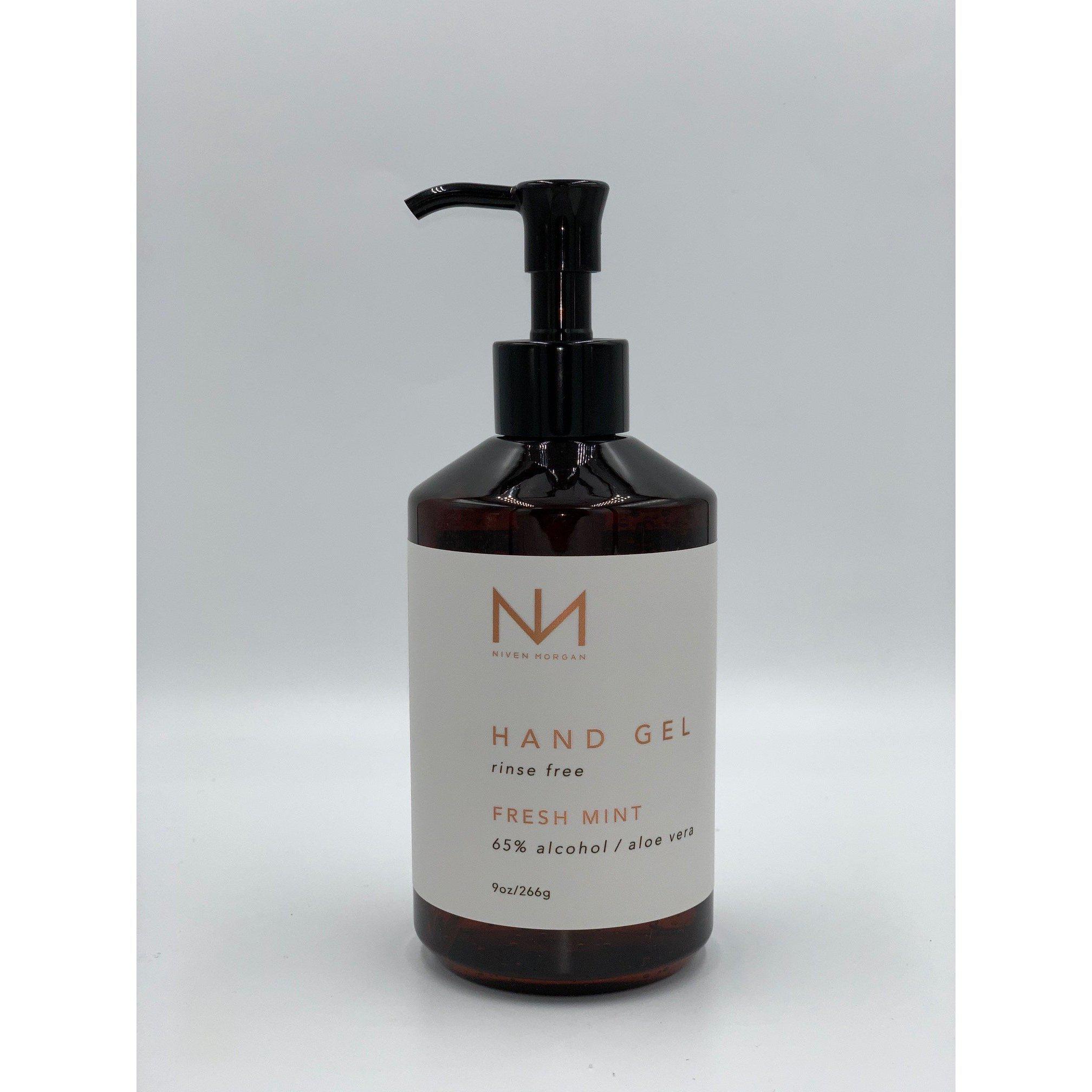 Niven Morgan Rinse Free Fresh Mint Hand Gel 9 oz (65% Alcohol)-Niven Morgan-Oak Manor Fragrances