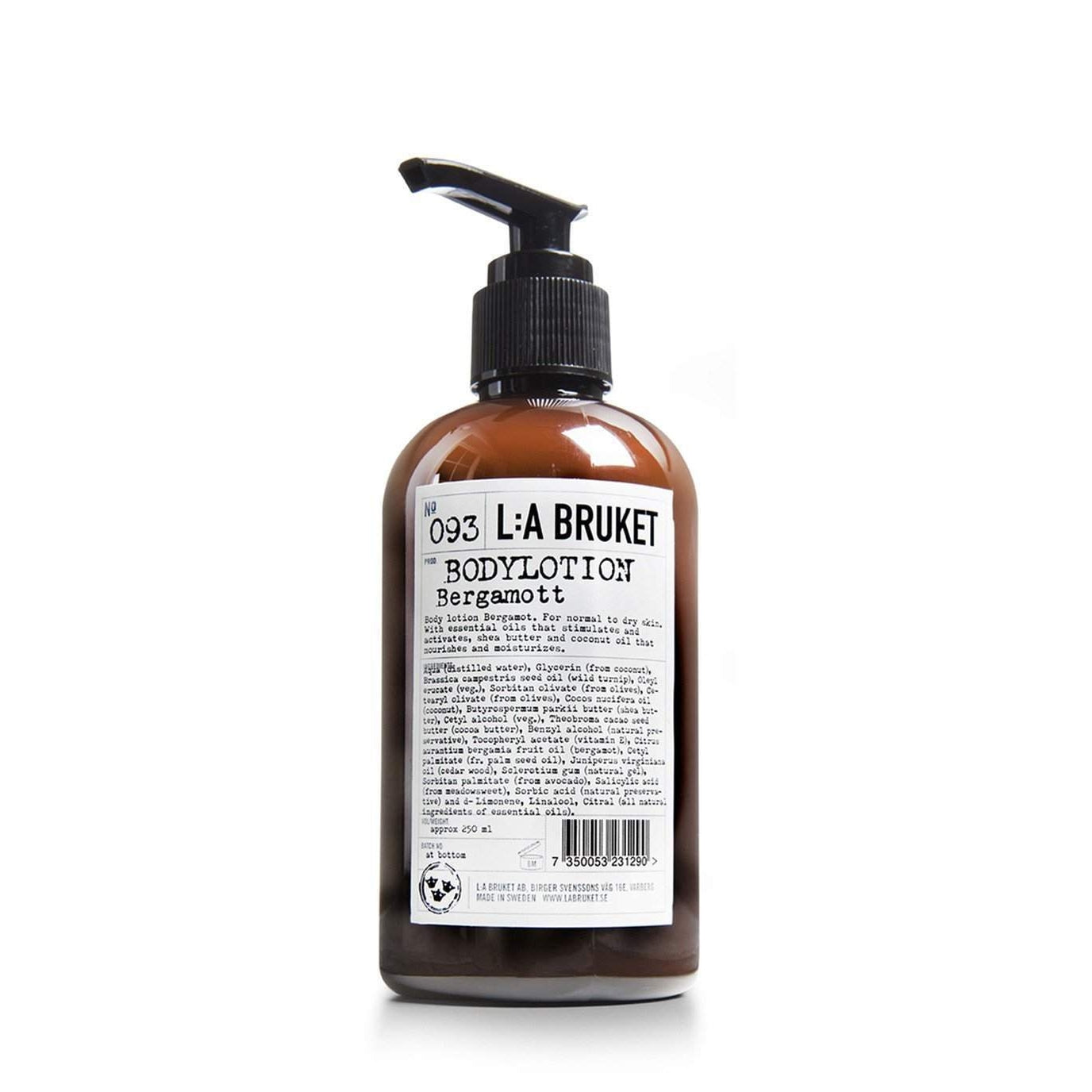 L:A Bruket No. 093 Bergamot Patchouli Body Lotion 240 ml-L:A Bruket-Oak Manor Fragrances