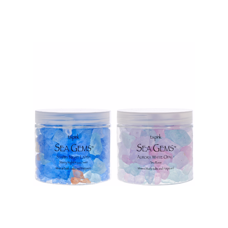 TS Pink Sea Gems Aurora White Opal and Starry Night Lapis Bath Salts Potpourri-T.S. Pink SoapRocks-Oak Manor Fragrances