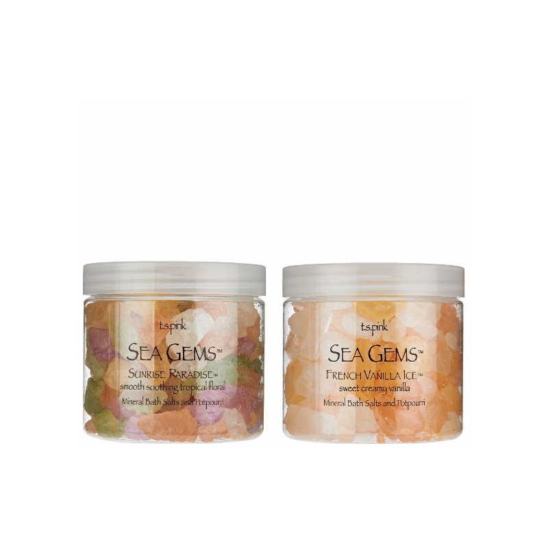 TS Pink Sea Gems French Vanilla Ice and Sunrise Paradise Bath Salts Potpourri-T.S. Pink SoapRocks-Oak Manor Fragrances