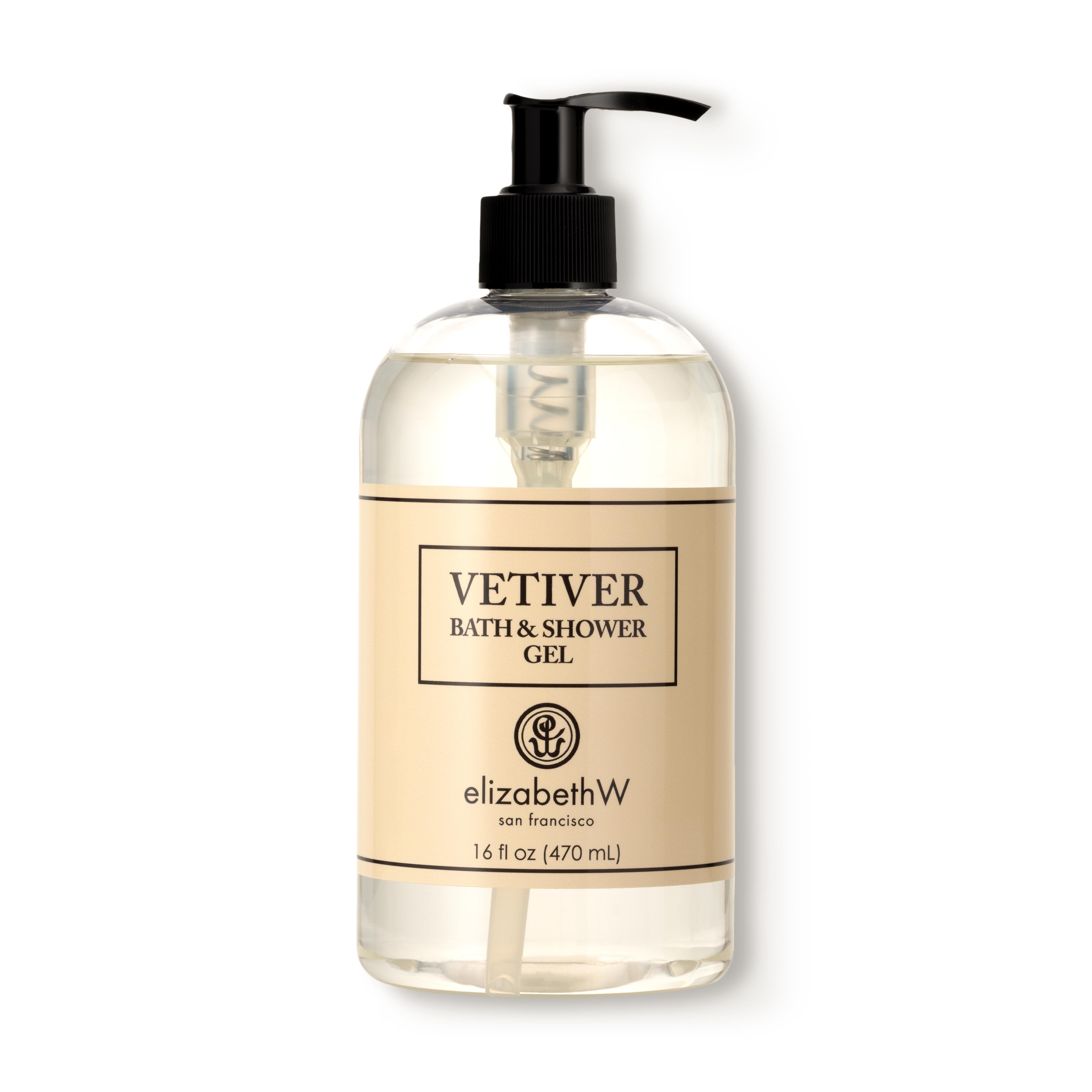 Elizabeth W Bath and Shower Gel Vetiver 16 oz Pump-Elizabeth W-Oak Manor Fragrances